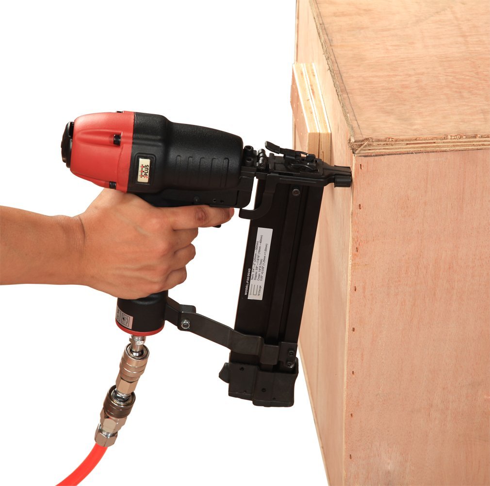 3PLUS HF509040SP 18 Gauge 2" Brad Nailer and 1/4-Inch Narrow Crown Stapler 2 in 1 3PLUS