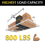 E-Z Garage Storage EZ Lift 4'x8' - No Power Required, Just Your Drill for Effortless Use! Holds 800 lbs with Rock-Solid Stability. A Game-Changer in Overhead Storage Solutions! E-Z Garage Storage