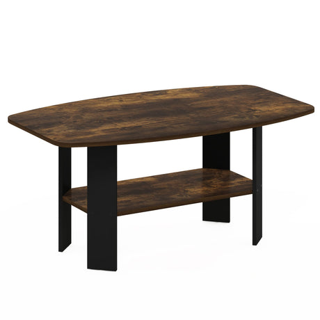 Furinno Simple Design Coffee Table, Amber Pine/Black Furinno