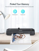 SINOPUREN 9-Inch Thermal Laminator Machine, 3-in-1 Laminator with Built-in Paper Trimmer, Hole Punch & Corner Rounder, 10 Laminating Pouches, Fast 3-Min Warm-Up, Jam-Free for Home, Office, School SINOPUREN