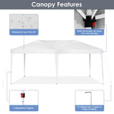 COBIZI Canopy 10x20 Pop Up Canopy Tent Party Tents for Parties Weddings Backyard Waterproof Canopy Outdoor Commercial Instant Canopy Event Tent with Stakes, Ropes,Sandbags, White COBIZI