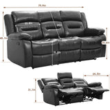 FDW Recliner Sofa Set 3 Seater Home Theater Seating Reclining Couch Sofa for Living Room Manual Recliner Motion for Home Furniture FDW
