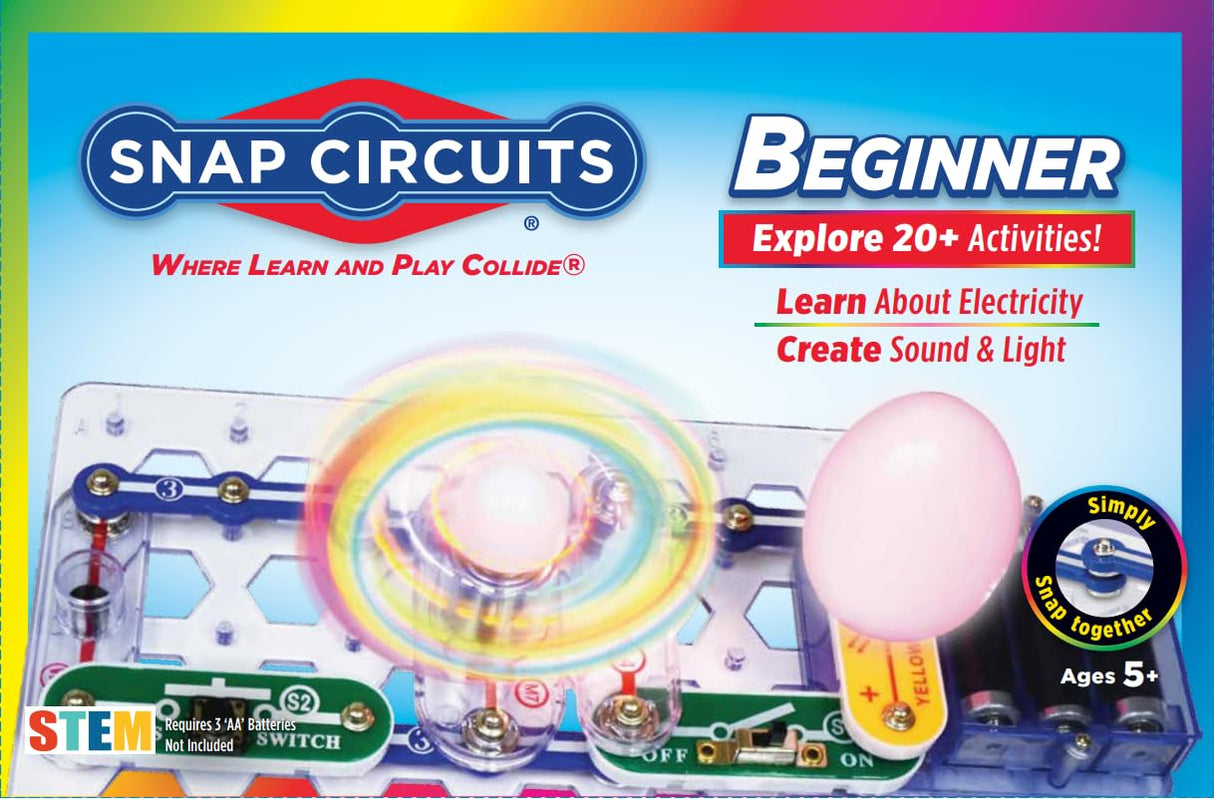 Snap Circuits Beginner, Electronics Exploration Kit, Stem Kit for Ages 5-9 (SCB-20) Snap Circuits
