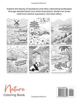 Nature Coloring Book for Adults: 50 Relaxing and Beautiful Scenes with Animals, Flowers, and Landscapes for Stress Relief, Featuring Unique and Detailed Illustrations WoodArtSupply