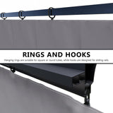 Aoodor 10' x 10' Gazebo Curtain Set Protecting Privacy Side Walls 4 Panels,Curtain Only (Grey) Aoodor