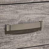 Roundhill Furniture Floren Contemporary Weathered Gray Wood Bedroom Set, Queen Panel Bed, Dresser, Mirror, Two Nightstands, Chest Roundhill Furniture