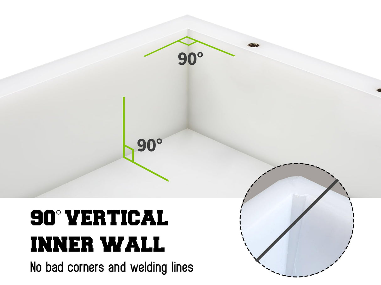 GROWLING Reusable Epoxy Resin Mold 24x12x3 Inches, Adjustable Fastening and Leveling, Heavy Duty Large Resin Mold for River Tables, Coffee Tables, Trays, Cutting Boards, DIY Resin Art Etc. GROWLING