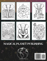 Mindful Coloring Book For Adults: Stress Relieving Elephant, Flower, and Jungle Foliage Designs for Teens, Women, Mom to Relax the Mind and Soothe Anxiety/ Mother's Day, Christmas Gift Majosta