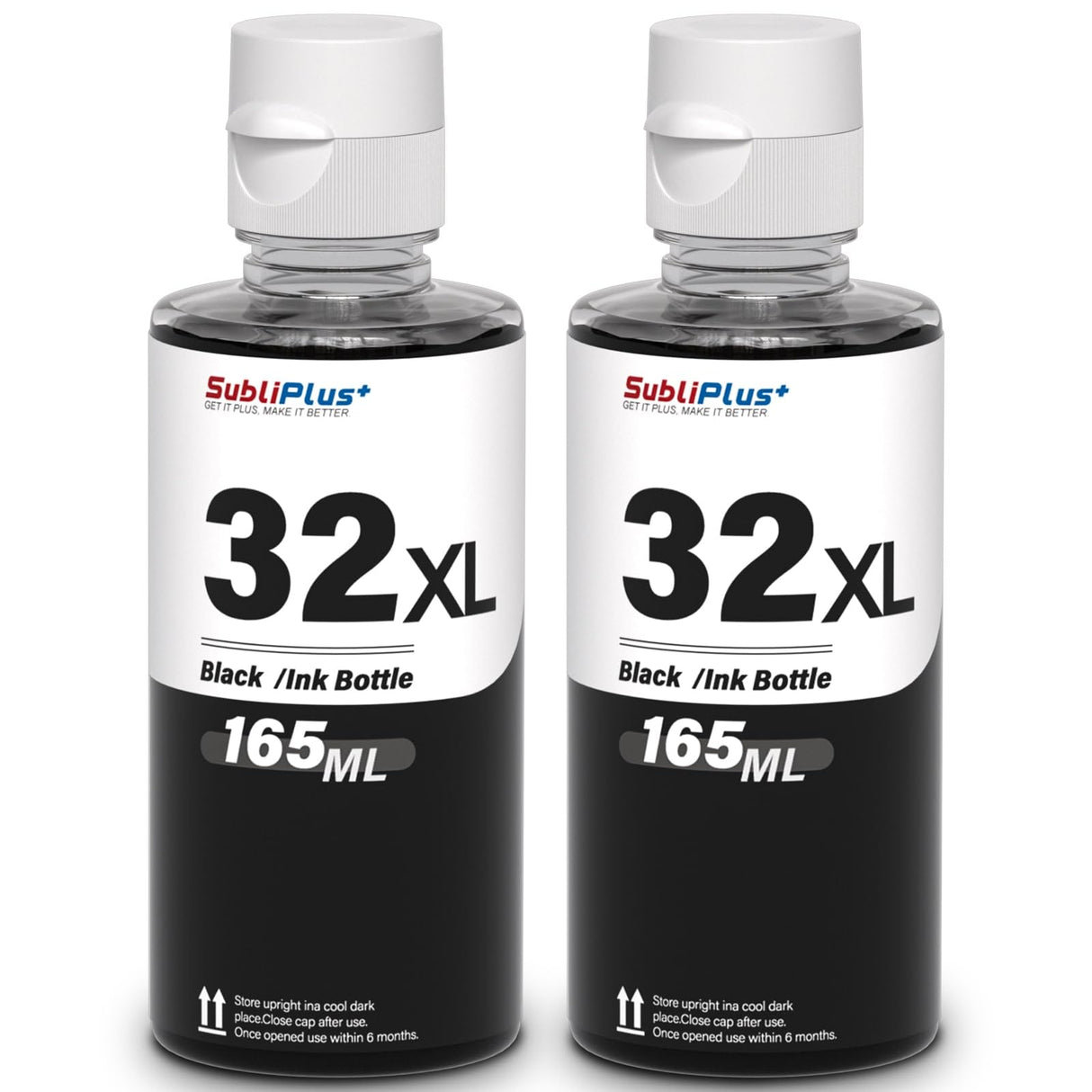 32XL Black Ink Bottles Compatible Replacement for HP Smart Tank Printer 6001 5101 7602 7301 5000 5102 757 7601 755 7601 755 Ink Refill, Smart Tank Plus 651 551 Ink Refill SubliPlus+