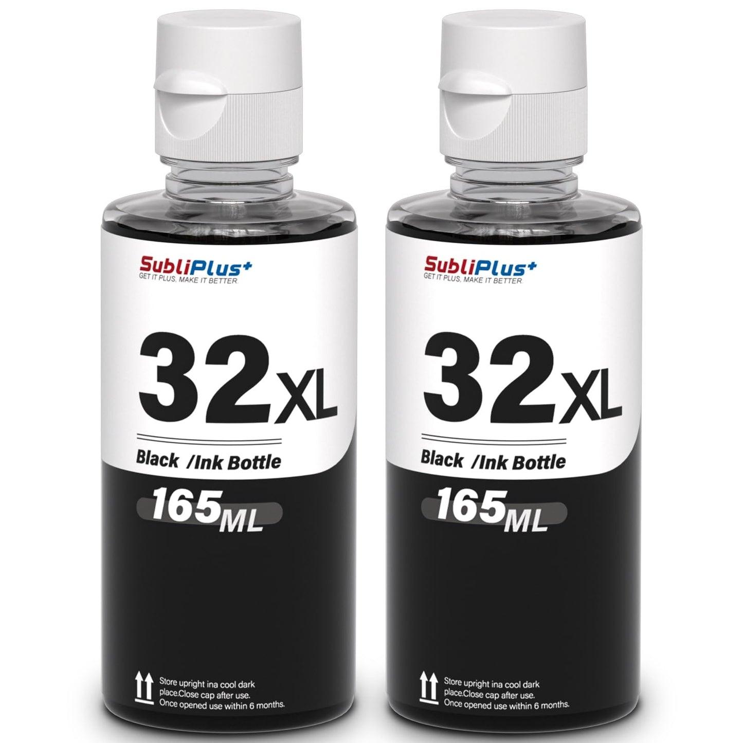 32XL Black Ink Bottles Compatible Replacement for HP Smart Tank Printer 6001 5101 7602 7301 5000 5102 757 7601 755 7601 755 Ink Refill, Smart Tank Plus 651 551 Ink Refill