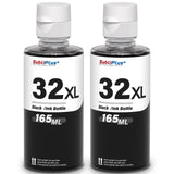 32XL Black Ink Bottles Compatible Replacement for HP Smart Tank Printer 6001 5101 7602 7301 5000 5102 757 7601 755 7601 755 Ink Refill, Smart Tank Plus 651 551 Ink Refill SubliPlus+