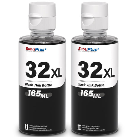 32XL Black Ink Bottles Compatible Replacement for HP Smart Tank Printer 6001 5101 7602 7301 5000 5102 757 7601 755 7601 755 Ink Refill, Smart Tank Plus 651 551 Ink Refill SubliPlus+