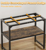 Mondazie 30 Gallon Fish Tank Stand with Shelf for Accessories Storage, 2 Tiers Heavy Duty Metal Aquarium Stand, Breeder Tank Turtle Reptile Terrariums Stand Rack for Home Office, 30" L x 12" W, Black Mondazie