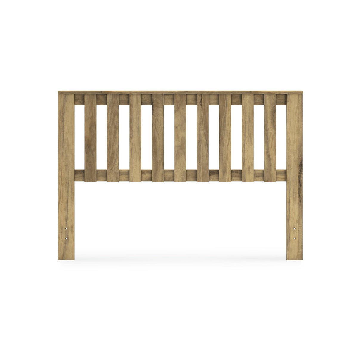 Signature Design by Ashley Bermacy Farmhouse Panel Headboard with Vertical Slat Design, Queen, Light Brown Signature Design by Ashley