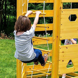 Avenlur Hawthorn 9-in-1 Outdoor Activity Center | Swing, Rock Wall, Monkey Bars | Ages 3-11 | Pine Wood Construction | Climbing Rope, Net Wall | Strength, Coordination, and Imagination-Boosting Fun Avenlur