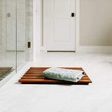 Villa Acacia Wooden Bath Mats -23 x 23 Inch Acacia Wood Indoor or Outdoor Shower Mats - Slated Platform Wood Shower Mat for Floor﻿ Thirteen Chefs