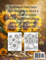 A Sunflower Coloring Book for Adults.: Relax and Unwind with Beautiful Sunflower Designs. 40 sunflower illustrations to color for women and teens alongside sunflower trivia. Majosta