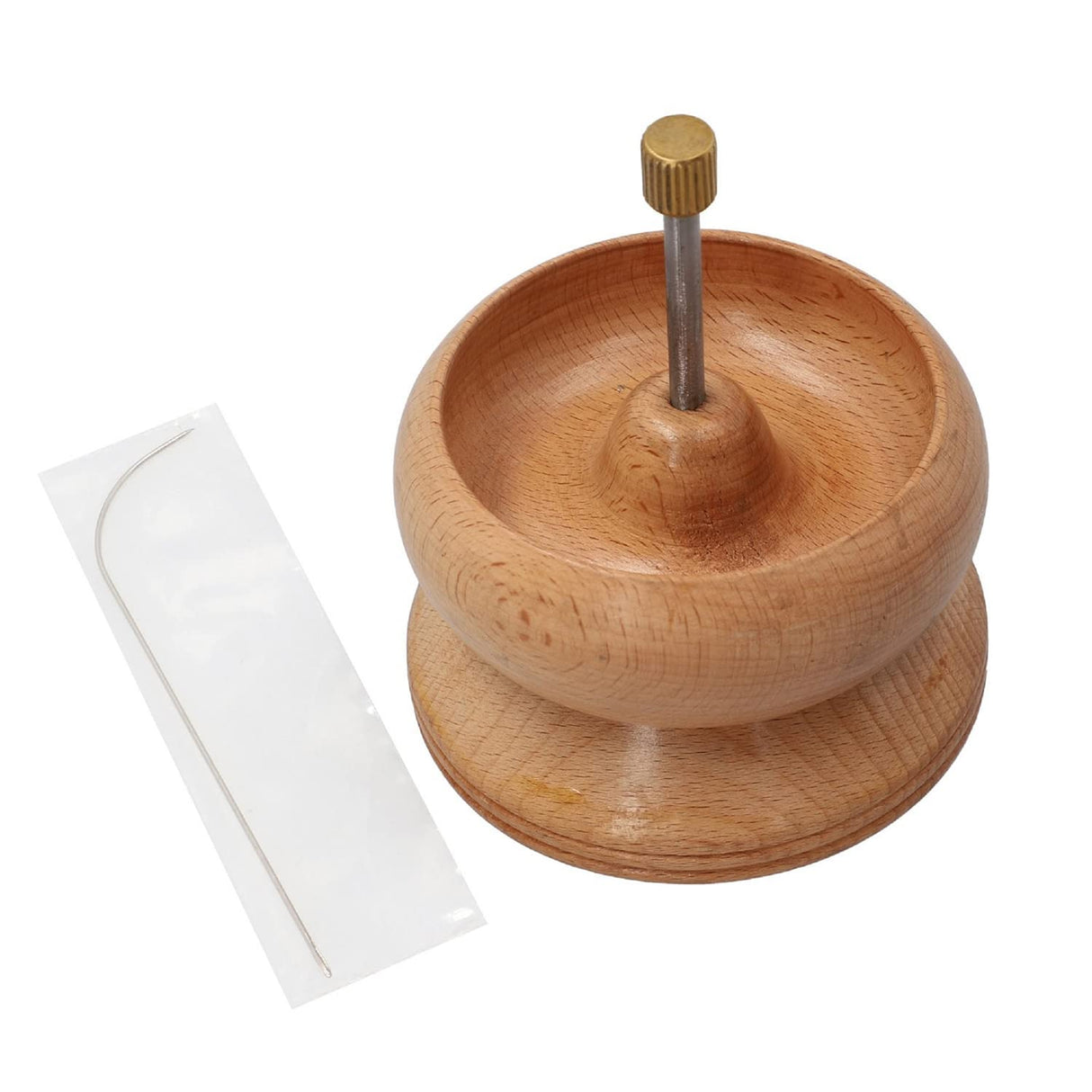 MegaCast Wooden Bead Spinner, Bead Loader Spinner with Needle Jewelry Making Bead Holder for Craft Stringing Beads MegaCast