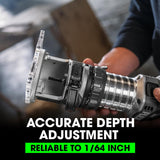 FLEX 24V Brushless Cordless 1.5 HP Trim Router Tool, Battery and Charger Not Included - FX4221-Z FLEX