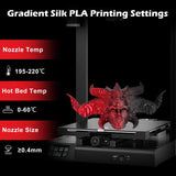 Goto Guard Silk PLA 3D Printer Filament, Dual Color Filament Black-Red 3D Printing Filament, Coextrusion Color Change PLA Filament 1.75mm +/-0.02, 1KG/2.2lb Goto Guard