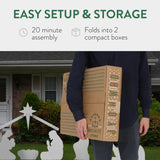 Outdoor Nativity Store Complete Nativity Scene - 12 Weatherproof Nativity Set Figures for Outdoor Christmas Decoration - Easy to Assemble & Store - Standard, White Outdoor Nativity Store