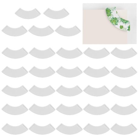 Framendino, 30 Pack Sublimation PU Leather Corner Bookmark Round Bow White Bookmark Blanks for DIY Craft Framendino