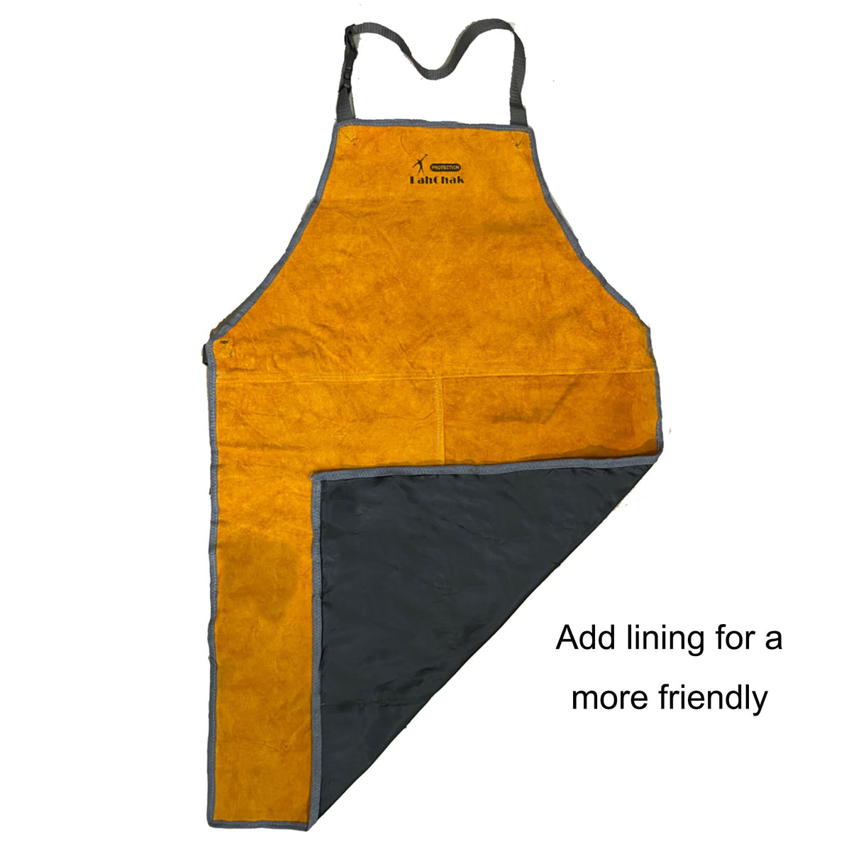 Leather Work Shop Apron, Buckle straps, Heat & Flame Resistant Heavy Duty Welding Apron LahChak