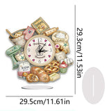5D Diamond Drill Art DIY Acrylic Special Shaped Bread Food 5D Diamond Art Clock Art Craft for Home Decoration,Creative Gift WoodArtSupply
