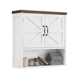 Smuxee Farmhouse Bathroom Cabinet Wall Mounted, Bathroom Medicine Cabinet with Adjustable Shelf, Bathroom Cabinet for Bathroom, Living Room, Laundry Room Smuxee