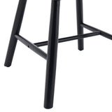 DM Furniture Dining Room Chairs Set of 6 Windsor Dining Chair with Spindle Back,Farmhouse Armless Side Chair,Solid Wood French Country Kitchen Chairs for Home/Patio/Restaurant, Black DM Furniture