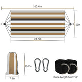 SZHLUX Double Hammock,Cotton Hammock Portable Hammock with Carry Bag，Perfect Camping Outdoor/Indoor Patio Backyard,Coffee SZHLUX