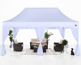 ABCCANOPY Patio Pop Up Canopy Tent with Curtain 10x20 Event-Series (White) ABCCANOPY