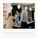 Homevany Bamboo Wine Rack, Sturdy and Durable Countertop Wine Storage Cabinet Shelf for Pantry - 4 Tiers 16 Bottle Wine Rack Homevany