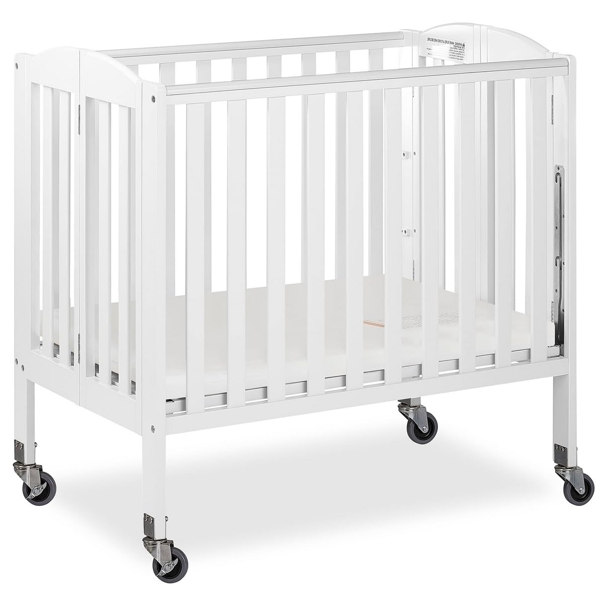 Dream On Me 3-in-1 Folding Portable Crib, White, Large