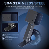 Pergola Roof Riser 3Pack Black Saddle 304 Stainless Steel Adjustable Angle Pergola Roof Riser Brackets for Patio Cover Wood Patio Pergola lunacme