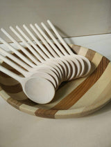 Mr.Woodware 10 Inch Wooden Spoons for Cooking - Set of 12 Long Handle Wooden Spoon for Mixing, Stirring, Tasting - Kitchen Wooden Utensils For Cooking and Crafts, Personalized Engraved Wood Burning Mr. Woodware