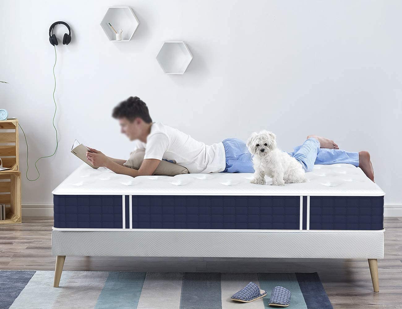 Coolvie Twin XL Mattress, 10 Inch Twin XL Size Hybrid Mattress, Individual Pocket Springs with Memory Foam, Bed in a Box, Cooler Sleep with Pressure Relief and Support