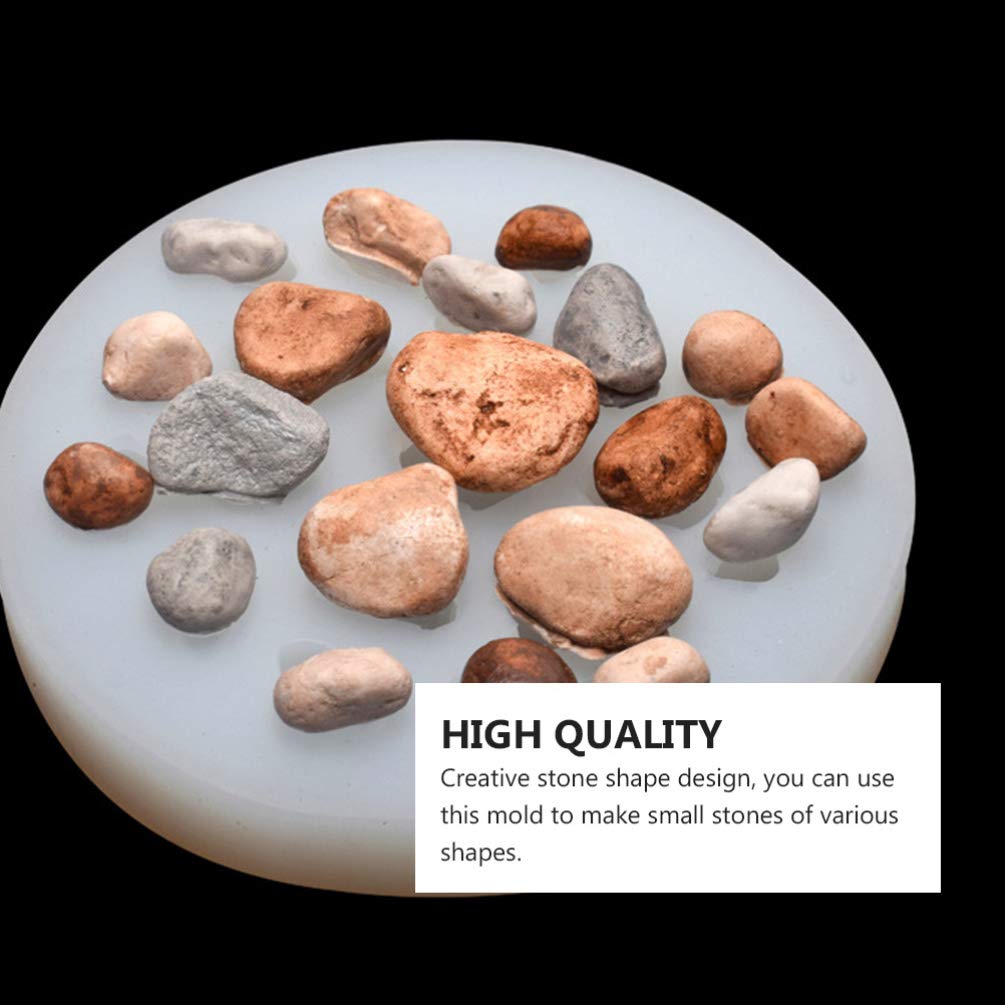 MILISTEN Silicone Stone Rock Mold River Pebble Molds 20 Cavity Stone Making Non Stick Mold DIY Art Craft Irregular Stone Shaper Form Molds Milisten