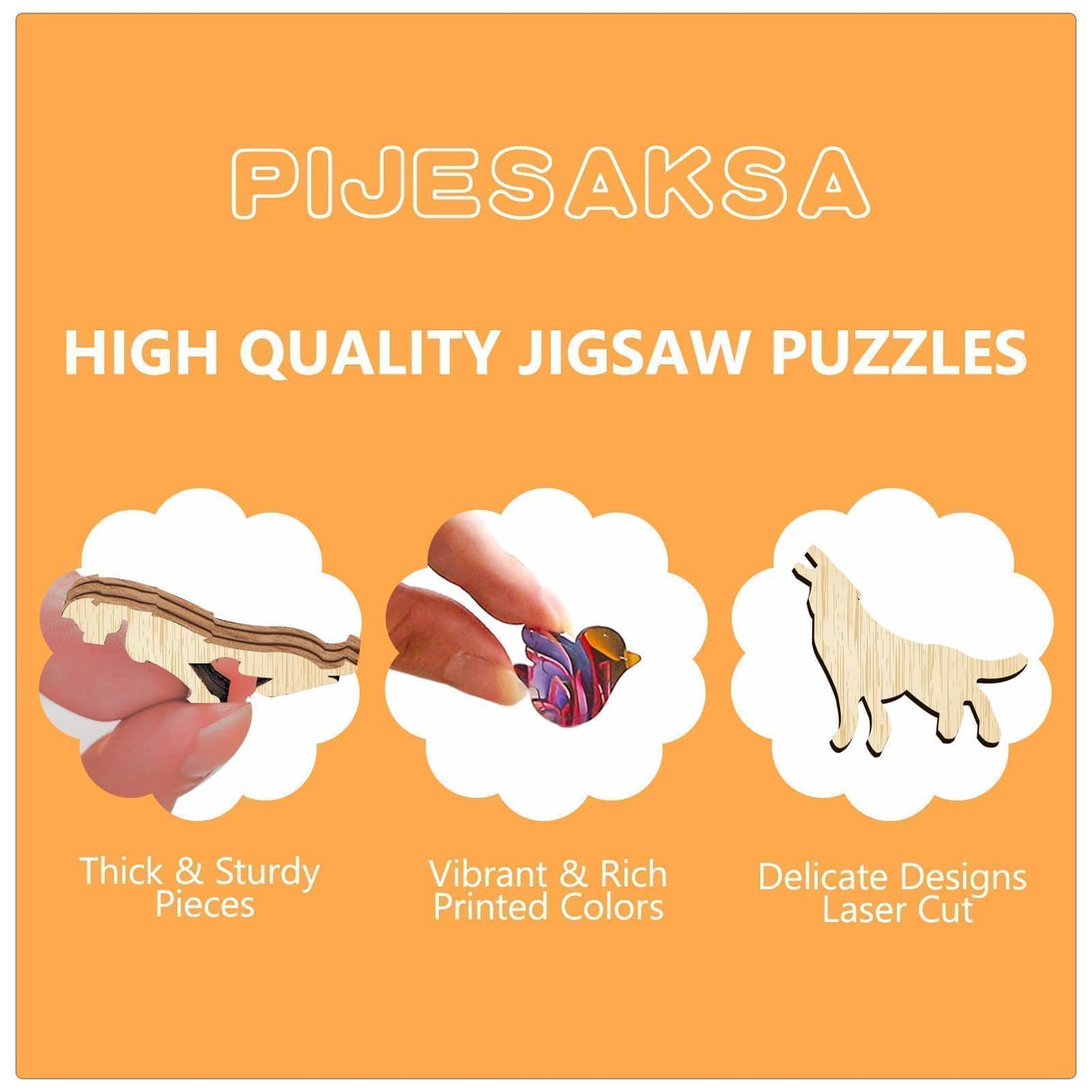 Wooden Puzzles for Adults - Flat Puzzle with 3D Visual Effect Sunset Forest Puzzle, Unique Shape Wooden Jigsaw Puzzles, Wood Puzzles Adult, Fall Puzzle Good Gift Idea (S-8.5 * 8.5in - 100 Pieces) Pijesaksa