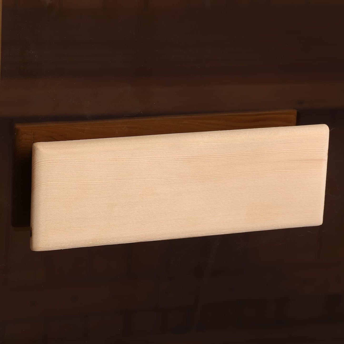 amocane Wooden Hemlock Sauna Door Handle 7.87" x 2.76" x 0.98" for Sauna Room or Any Door, Sauna Accessories for Infrared Steam Barrel Saunas with Screws