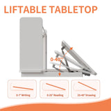 PAKASEPT Kids Desk and Chair Set,Kids Study Desk with 3-Color Lights(Not Rechargeable),Tiltable Desktop,Multi Functional Table for Kids 5-12,Student Writing Desk with Hutch,Storage Cabinet for Bedroom PAKASEPT