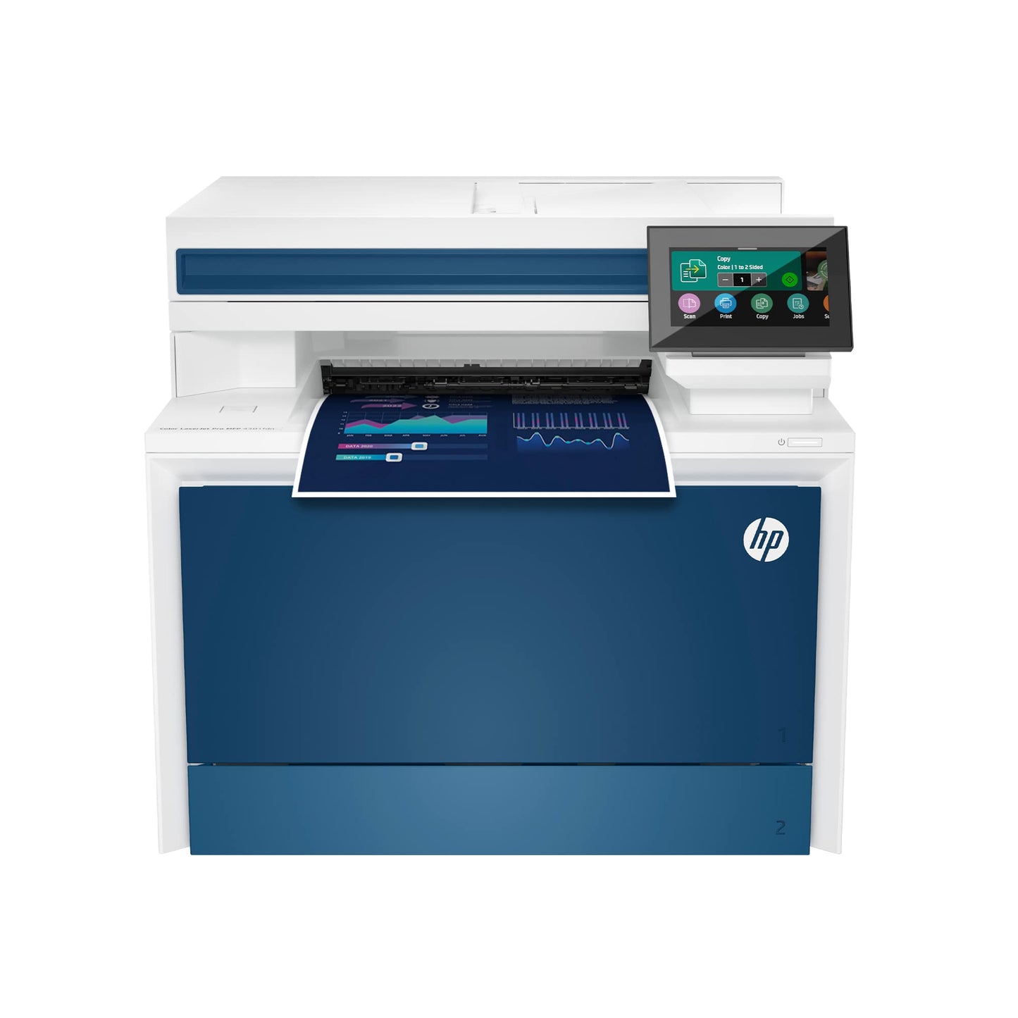 HP Color LaserJet Pro MFP 4301fdn Printer, Print, Scan, Copy, Fax, Fast, Easy setup, Mobile printing, Advanced security, Best-for-small teams. Ethernet & USB only. Not Wireless. 16.6 x 17.1 x 15.1 in.