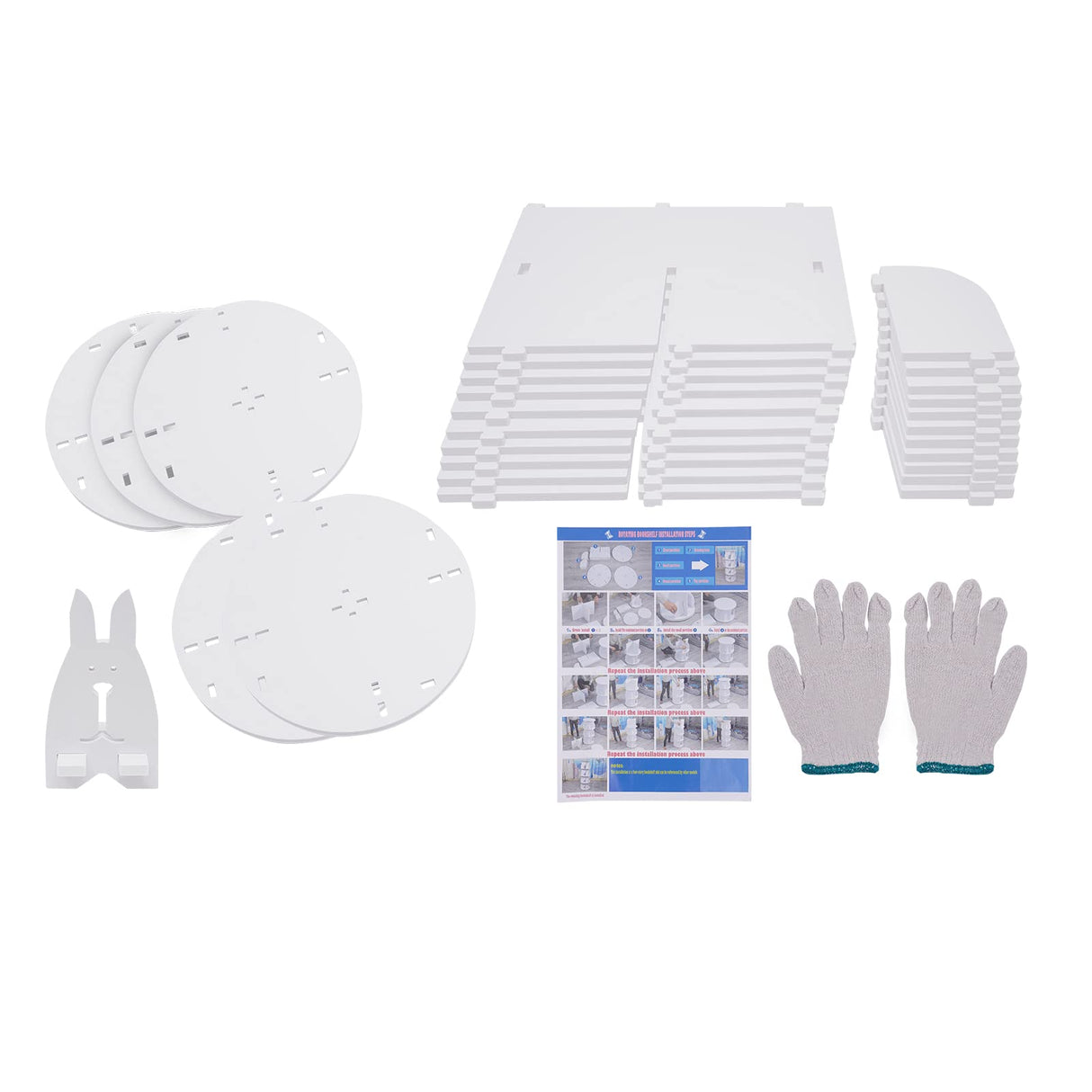 ZAWAYINE 5-Tier 360° Rotating White Bookshelf for Stylish Storage and Display ZAWAYINE