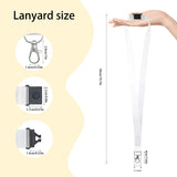 YOUKE OLA 100 Pack Sublimation Lanyards Blank Bulk White Sublimation Lanyards with Detachable Buckles Neck Lanyards Heat Transfer Lanyard for ID Badge Holder Keychain as Christmas Gifts 2.0 YOUKE OLA