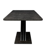 Mcltopz 70.87" Extendable Dining Tables for 4 to 8, Mid Century Modern Wooden Expandable Dining Table w/X-Shaped Base, Multifunctional Extendable Large Long Kitchen Dinner Table for Dining Room Black Mcltopz