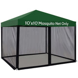 Mosquito Net for 10x10 Canopy Tent,Replacement Mosquito Netting for Gazebo Netting Screen Mosquito Screen Canopy for Camping for Patio Tent 10x10' (Mosquito Netting Only, Black 1) TONESLY
