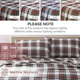 Comfort Spaces Cotton Flannel Sheets Twin Size, Ultra Soft Flannel Sheet Set with 12" Elastic Pocket , Plain Print Warm Flannel Bedding, Scottish Plaid Red 3 Piece Comfort Spaces