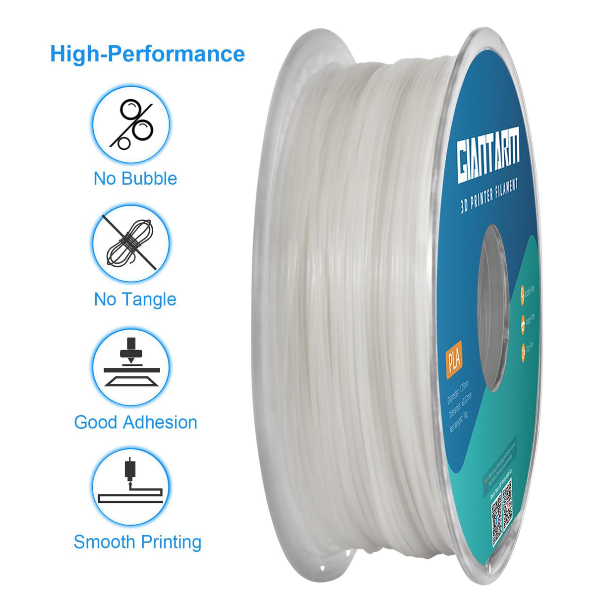 GIANTARM Glow in The Dark Rainbow Luminous PLA Filament 1.75mm, 1kg 3D Printer Multicolor Filament Gradient, Color Change in 10 Meters, with High Brightness, Fast Glow and Long Time Glowing GIANTARM