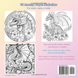 Amazing Dragons Coloring Book: 25 Amazing Dragon Illustrations for Adults, Teens, or Kids. WoodArtSupply