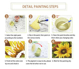 Paint by Numbers kit for Adults Beginner Bathroom Lion, Easy Paint by Number Kits on Canvas Retro Flowers Acrylic Painting Home Decor, 12 x 16 Inch Peeua